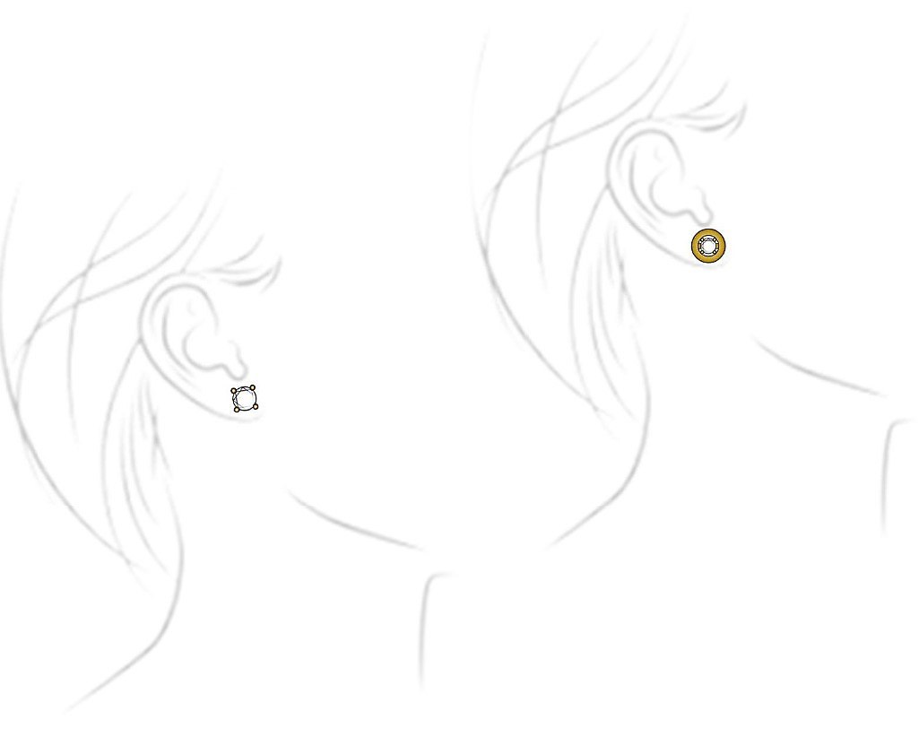 Złote kolczyki KZD5015M - Diament